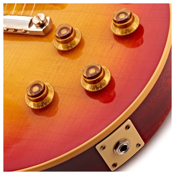 Gibson Custom 1958 Les Paul Standard Reissue Ultra Light Aged, Washed Cherry Sunburst #841259 - knobs 