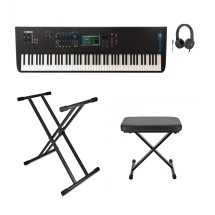 Yamaha MODX8 Plus Synthesizer with Graded Hammer Action Package