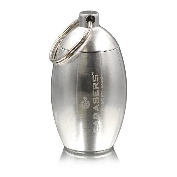 Earasers Keychain Carry Case, Silver - Main