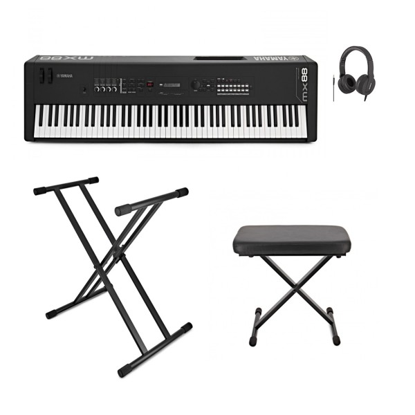 Yamaha MX88 Music Production Synthesizer Package, Black