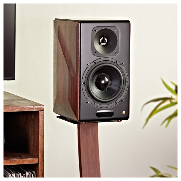 Edifier S3000MKII Hi-Res Wireless Bluetooth Bookshelf Speakers (Pair), Brown - lifestyle