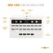 RM-100 Rhythm & Drum Machine by Gear4music, White