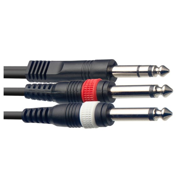 Stagg SYC1/PS2P E 1/4 Inch Balanced Jack to Dual Mono Jack, 1m - Connectors