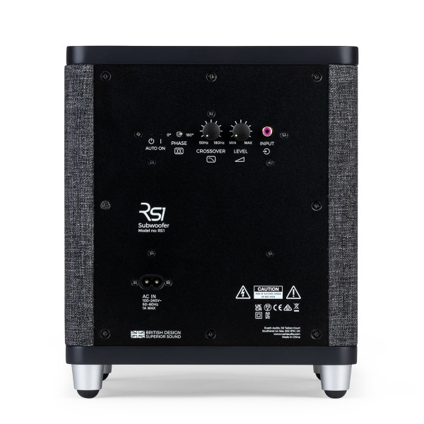 Ruark Audio RS1 Subwoofer, Charcoal - rear 