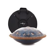 Gear4music Life Handpan 12 Notes D Kurd with Carrying Bag, Black Gold - Nearly New