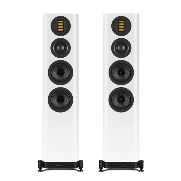 Wharfedale EVO 5.3 Floorstanding Speakers (pair), White - front dual 