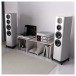 Wharfedale EVO 5.3 Floorstanding Speakers (pair), White - lifestyle 2 