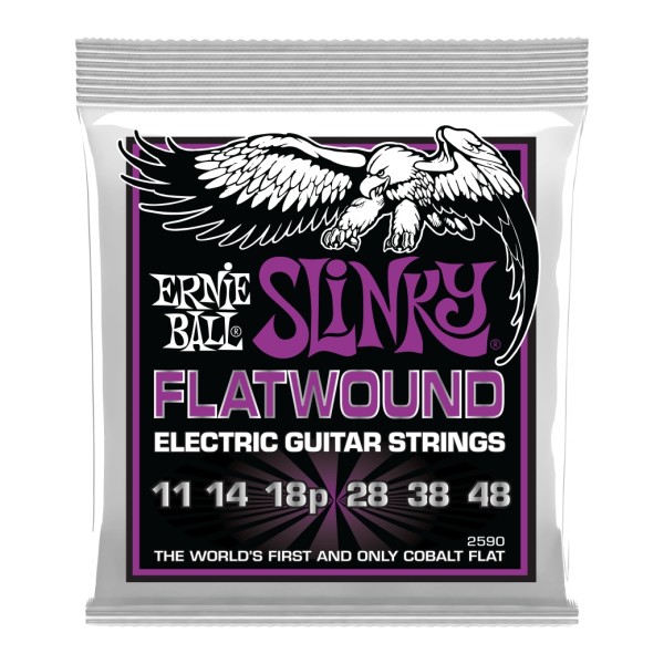 Ernie Ball 2590 Cobalt Flatwound Power Slinky, 11-48