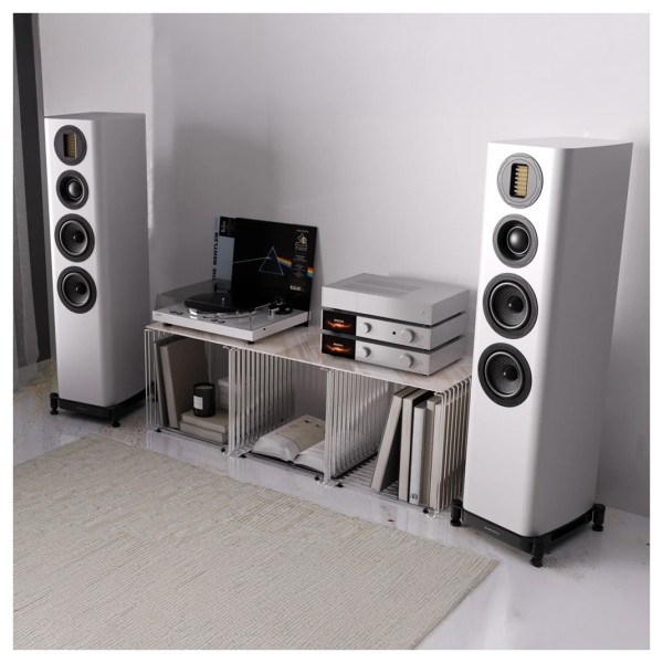 Wharfedale EVO 5.3 Floorstanding Speakers (pair), Lunar Grey - lifestyle 2 