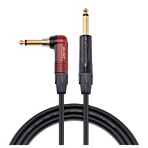 Studiospares Pro Neutrik Silent Mogami Guitar Cable Angled Jack, 15m Black
