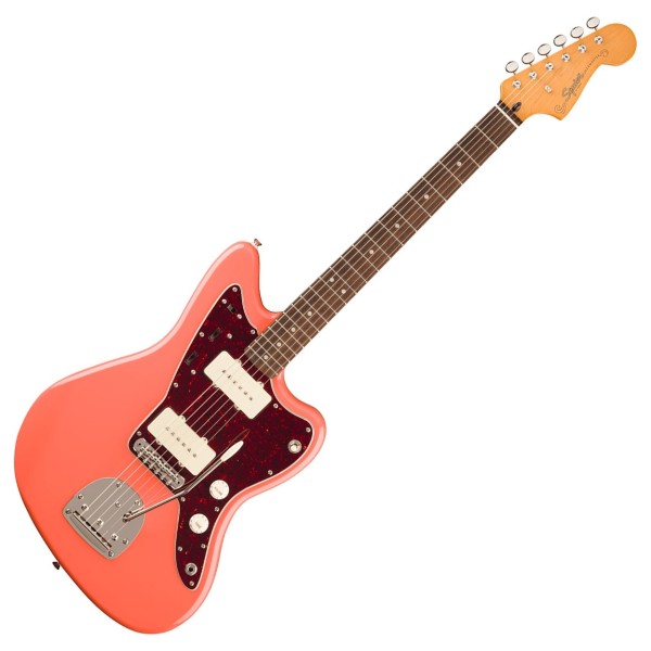 Squier Classic Vibe '60s Jazzmaster LRL, Tortoishell Pickguard Tahitian Coral - front