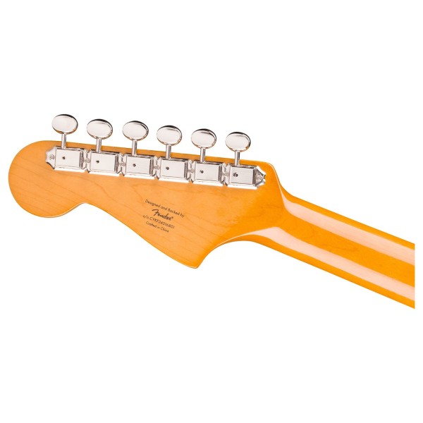 Squier Classic Vibe '60s Jazzmaster LRL, Tortoishell Pickguard Tahitian Coral  - headstock back 