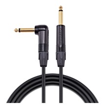 Studiospares Pro Neutrik Mogami Guitar Cable Angled Jack, 1m Black