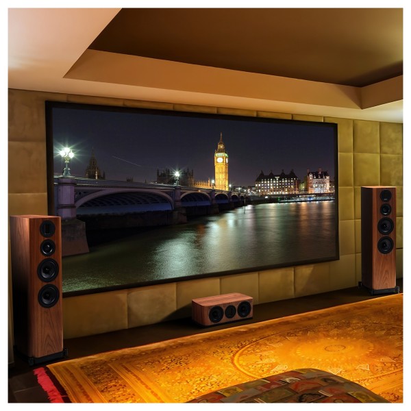 Wharfedale EVO 5 C Centre Speaker (Single), Lunar Grey - walnut AVR lifestyle 2 