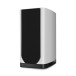 Wharfedale EVO 5.2 Standmount Speakers (Pair), White - Right hand side view, grille attached