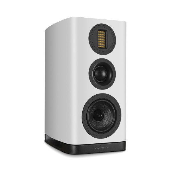 Wharfedale EVO 5.2 Standmount Speakers (Pair), White - Left hand side view