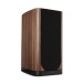 Wharfedale EVO 5.2 Standmount Speakers (Pair), Walnut - Left hand side view, grille attached