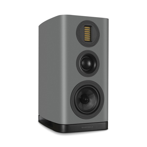 Wharfedale EVO 5.2 Standmount Speakers (Pair), Lunar Grey - Left hand side view