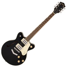 Grestch G2655 Streamliner Center Block Jr. Double-Cut with V-Stoptail LRL, Black