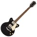 Grestch G2655 Streamliner Center Block Jr. Double-Cut with V-Stoptail LRL, Black - front