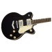 Grestch G2655 Streamliner Center Block Jr. Double-Cut with V-Stoptail LRL, Black - body and neck 