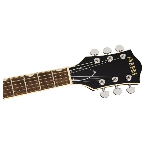 Grestch G2622 Streamliner Center Block Double-Cut with V-Stoptail LRL, Midnight Sapphire - headstock 