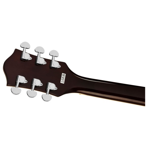Grestch G2622 Streamliner Center Block Double-Cut with V-Stoptail LRL, Copper Metallic - headstock back 