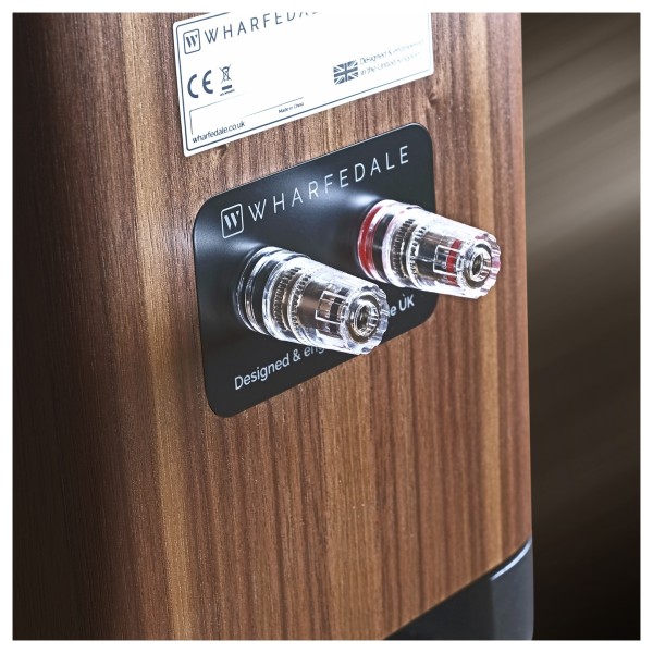 Wharfedale EVO 5.2 Standmount Speakers - Detail Image, cable terminals