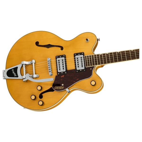 Grestch G2622T Streamliner Center Block Double-Cut with Bigsby LRL, Village Amber - body and neck 