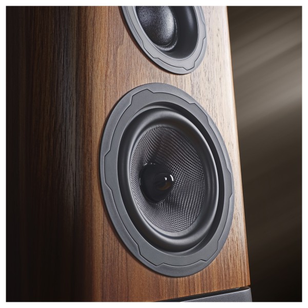 Wharfedale EVO 5.2 Standmount Speakers - Detail Image, 6-inch Kevlar Cone Bass driver