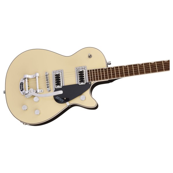 Grestch G5230T Electromatic Jet FT Single-Cut with Bigsby LRL, Two-Tone Vintage White/ London Grey - body and neck 
