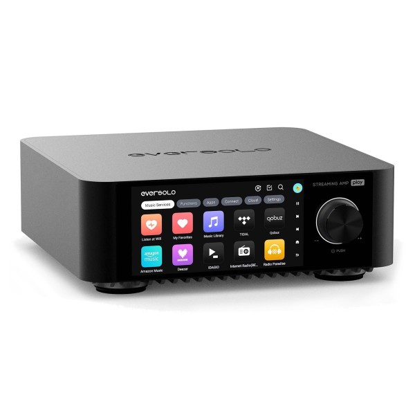 Eversolo Play Streaming Amplifier, Black - left face again 
