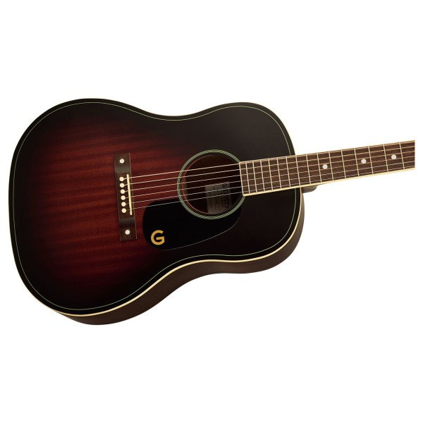 Grestch Jim Dandy Dreadnought Walnut , Deep Cherry Burst - body and neck