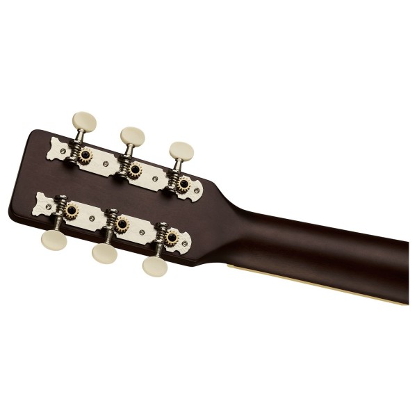 Grestch Jim Dandy Dreadnought Walnut , Deep Cherry Burst - headstock back 