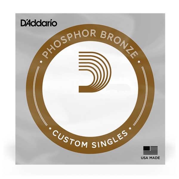 D'Addario PB020 Phosphor Bronze Wound Single String, 20