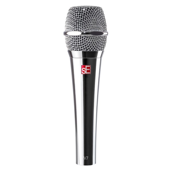 sE Electronics V7 Dynamic Microphone, Chrome Bundle, Isolated