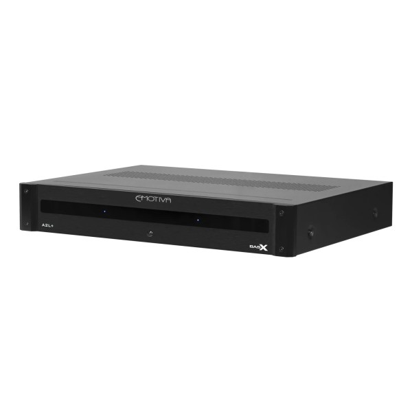Emotiva BasX A2L+ Power Amplifier, Black - Angled view