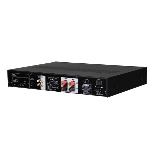 Emotiva BasX A2L+ Power Amplifier, Black - Rear veiw, angled