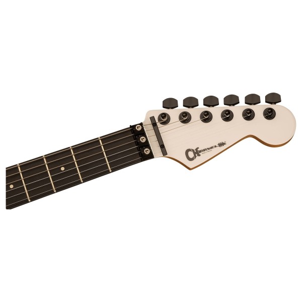 Charvel Pro-Mod Plus So-Cal SC1 Style 1 HH FR EB, Snow White - headstock 