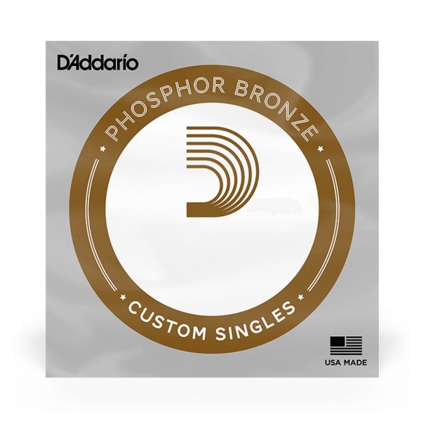 D'Addario PB053 Phosphor Bronze Wound Single String, 53