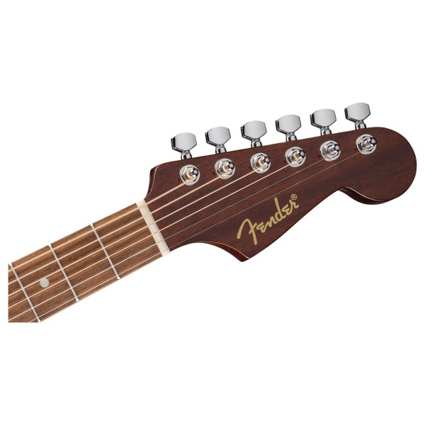 Fender California Standard Redondo Mini with Bag, Spruce Top, 3-Color Sunburst - headstock 