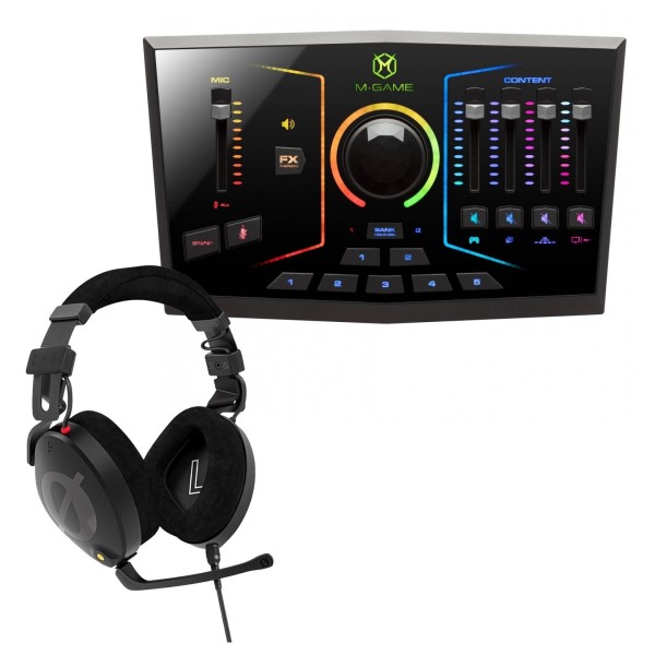 M-GAME RGB DUAL Ultimate Streaming & Gaming Headset Bundle - Full Package
