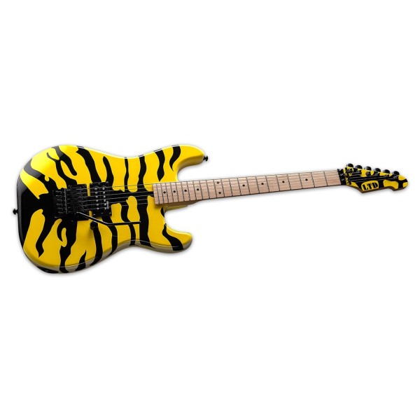 ESP LTD George Lynch GL-200MT, Tiger Stripe Graphic, Angled