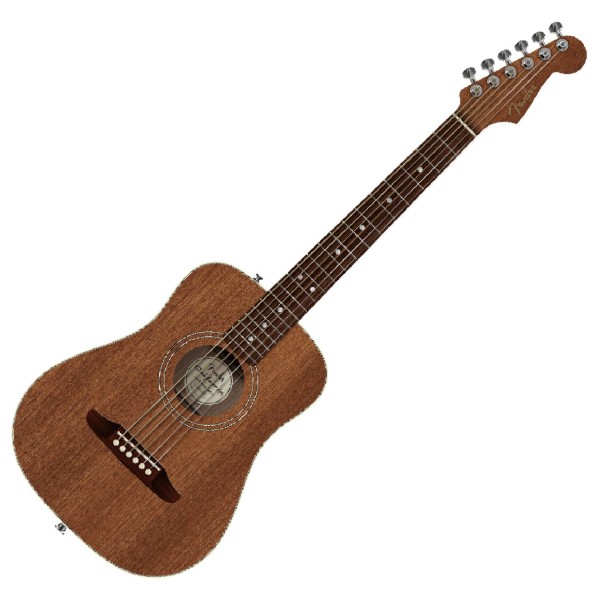 Fender California Standard Redondo Mini with Bag, Sapele Top, Natural Sapele - front