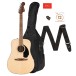 Fender California Standard Redondo Pack, Spruce Top, Natural - front