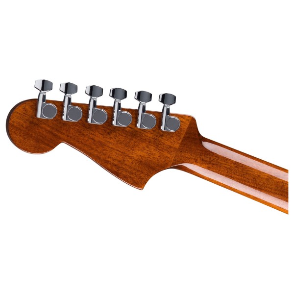 Fender California Standard Redondo, Spruce Top, Black - headstock back 