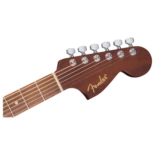 Fender California Standard Monterey E, Sapele Top, Natural Sapele - headstock 
