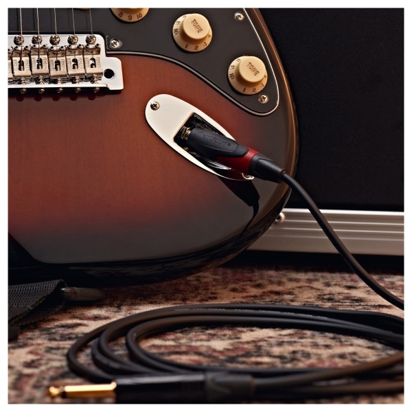 Studiospares Pro Neutrik Silent Mogami Guitar Cable, 1m Black