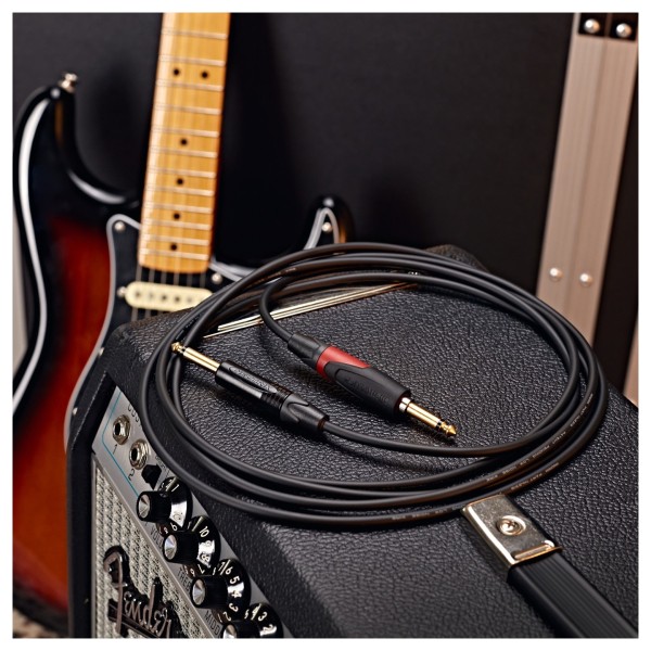 Studiospares Pro Neutrik Silent Mogami Guitar Cable, 7m Black