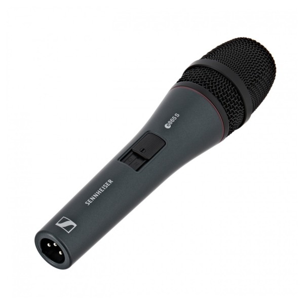 Sennheiser e865S Condenser Vocal Microphone with Switch, Bottom Angled View